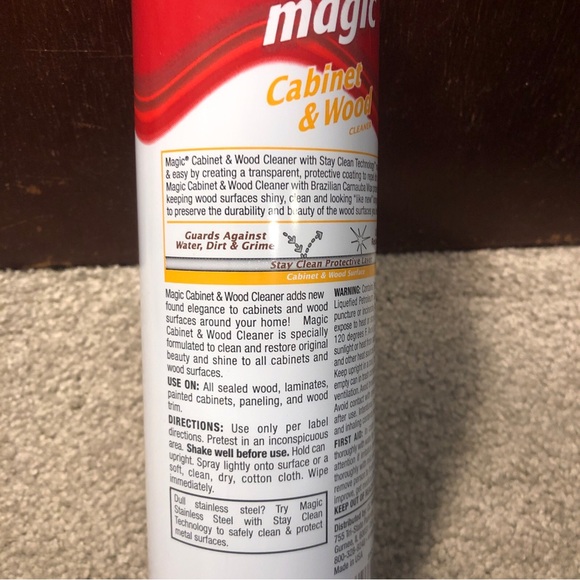 Magic Cabinet & Wood Cleaner & Polish, Cleans & Restores Shine, 17oz - Picture 3 of 8